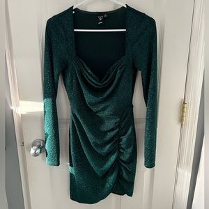 Windsor Toni Glitter Cowl Neck Mini Dress